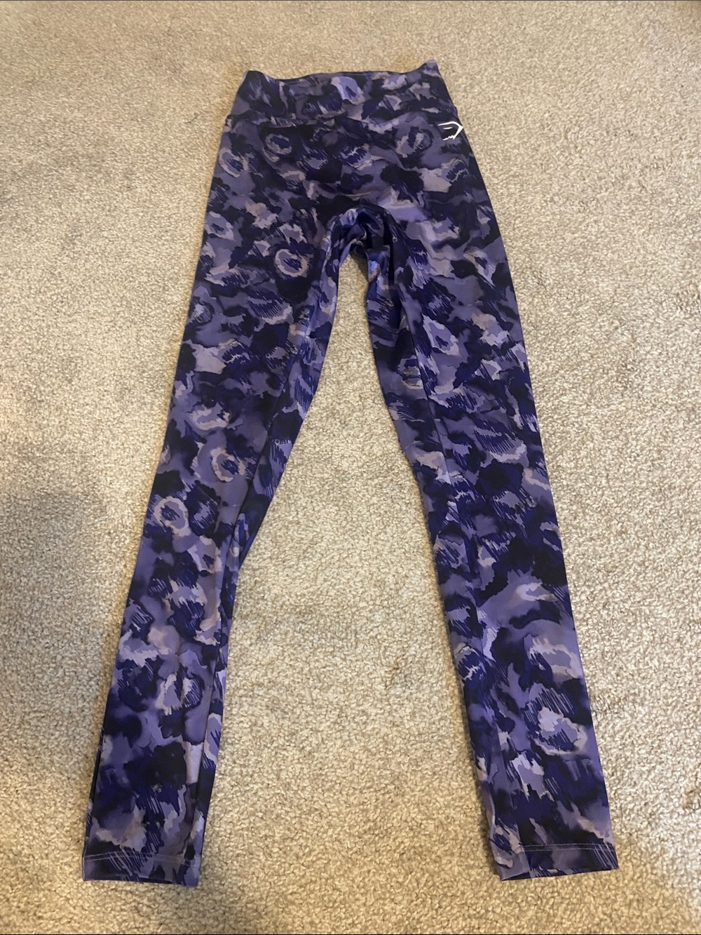 Gymshark Purple Camouflage Sports Leggings